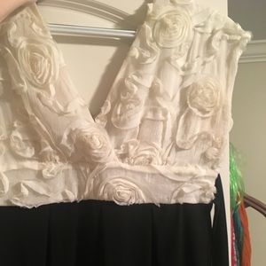 White and Black Classic Flattering Dress